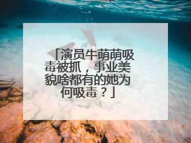 演员牛萌萌吸毒被抓，事业美貌啥都有的她为何吸毒？