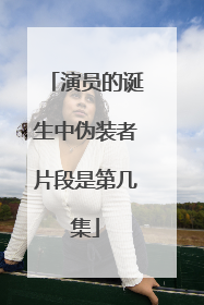 演员的诞生中伪装者片段是第几集