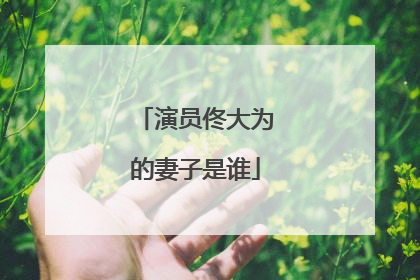 演员佟大为的妻子是谁