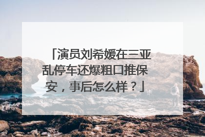 演员刘希媛在三亚乱停车还爆粗口推保安,事后怎么样?