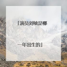 演员刘敏是哪一年出生的