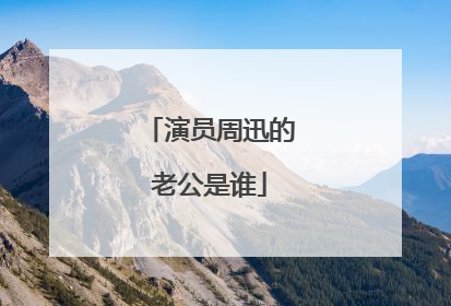 演员周迅的老公是谁