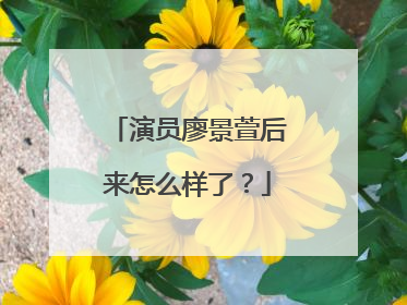 演员廖景萱后来怎么样了？