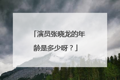 演员张晓龙的年龄是多少呀？