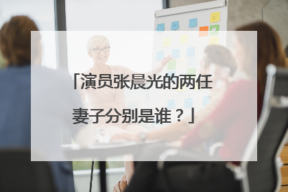 演员张晨光的两任妻子分别是谁？