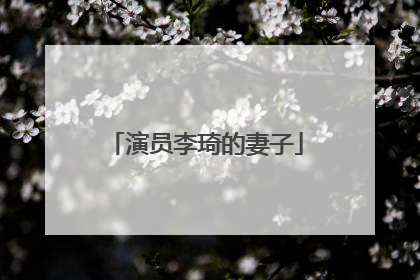 演员李琦的妻子