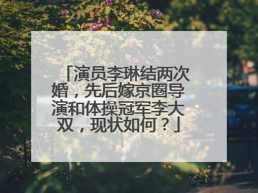 演员李琳结两次婚，先后嫁京圈导演和体操冠军李大双，现状如何？