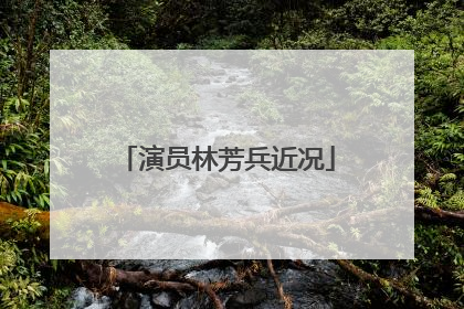 演员林芳兵近况