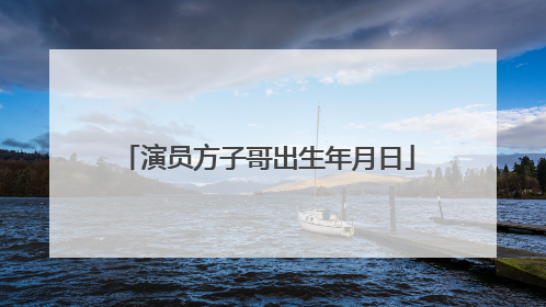 演员方子哥出生年月日