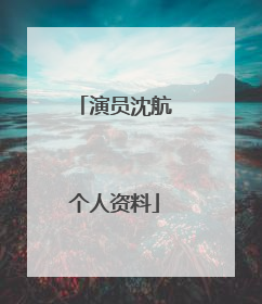 演员沈航个人资料