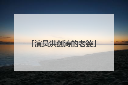 演员洪剑涛的老婆