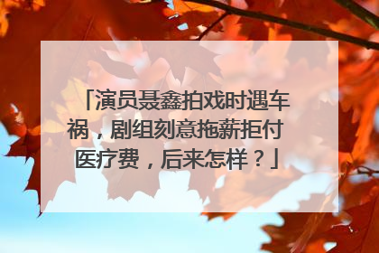 演员聂鑫拍戏时遇车祸，剧组刻意拖薪拒付医疗费，后来怎样？