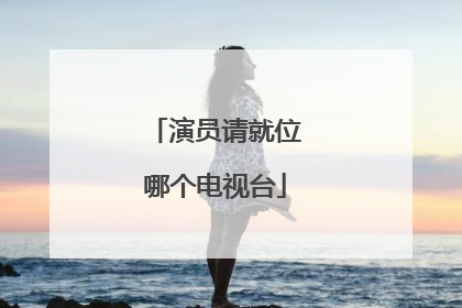 演员请就位哪个电视台