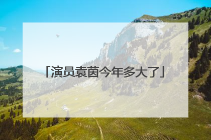 演员袁茵今年多大了