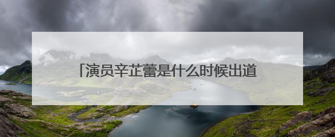 演员辛芷蕾是什么时候出道的,第一部作品是什么?