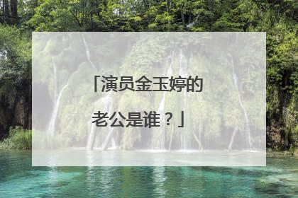 演员金玉婷的老公是谁？