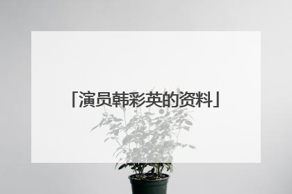 演员韩彩英的资料