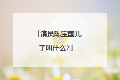 演员陈宝国儿子叫什么?