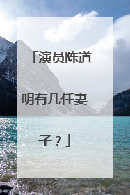 演员陈道明有几任妻子？