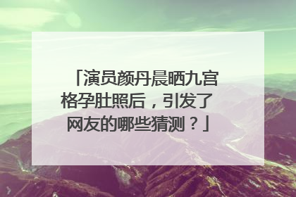 演员颜丹晨晒九宫格孕肚照后,引发了网友的哪些猜测?
