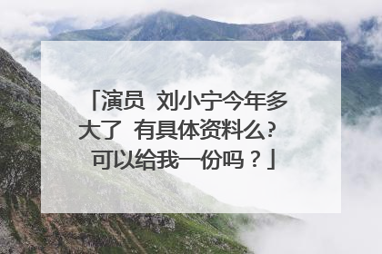 演员 刘小宁今年多大了 有具体资料么? 可以给我一份吗?