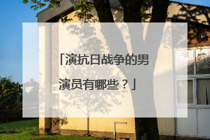 演抗日战争的男演员有哪些？