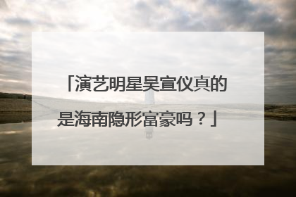 演艺明星吴宣仪真的是海南隐形富豪吗?