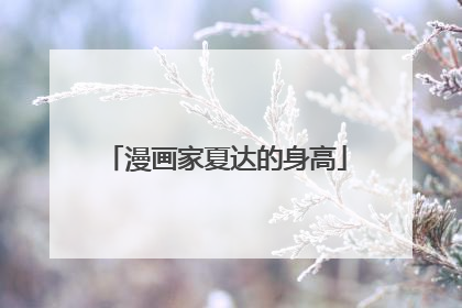 漫画家夏达的身高