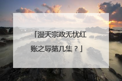 漫夭宗政无忧红账之辱第几集？