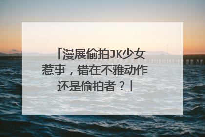 漫展偷拍JK少女惹事,错在不雅动作还是偷拍者?