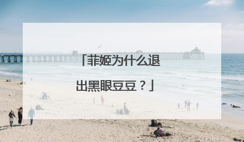 菲姬为什么退出黑眼豆豆？