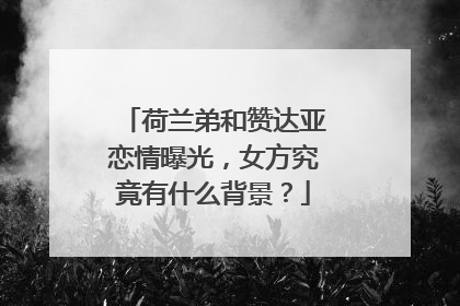 荷兰弟和赞达亚恋情曝光,女方究竟有什么背景?