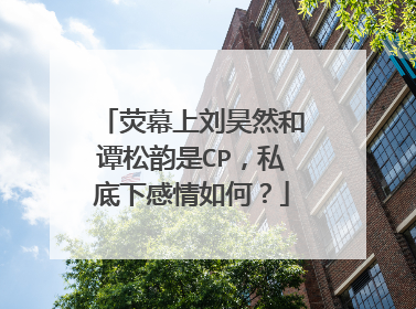 荧幕上刘昊然和谭松韵是CP，私底下感情如何？