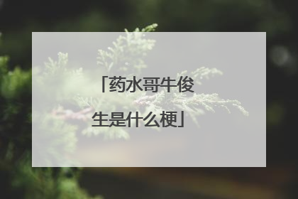药水哥牛俊生是什么梗
