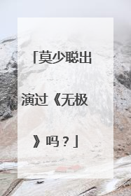 莫少聪出演过《无极》吗?