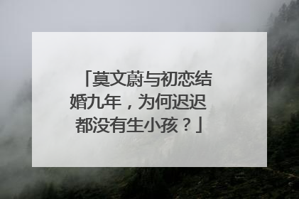 莫文蔚与初恋结婚九年，为何迟迟都没有生小孩？