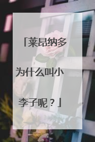 莱昂纳多为什么叫小李子呢？