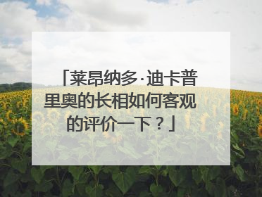 莱昂纳多·迪卡普里奥的长相如何客观的评价一下？