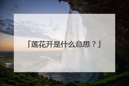 莲花开是什么意思？