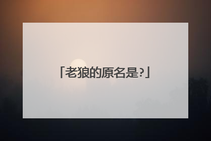 老狼的原名是?