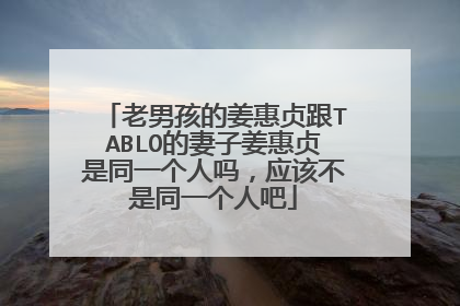 老男孩的姜惠贞跟TABLO的妻子姜惠贞是同一个人吗，应该不是同一个人吧