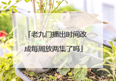老九门播出时间改成每周放两集了吗