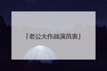 老公大作战演员表