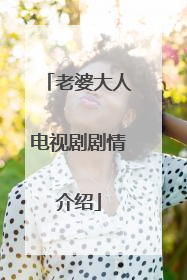 老婆大人电视剧剧情介绍