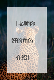 老师你好的角色介绍