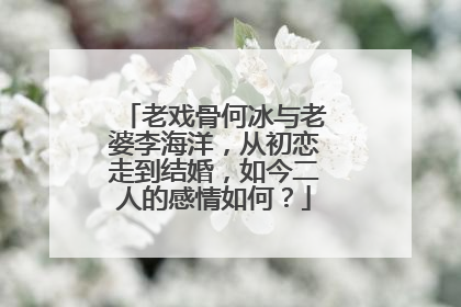 老戏骨何冰与老婆李海洋，从初恋走到结婚，如今二人的感情如何？