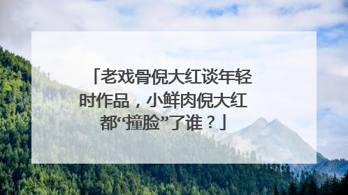 老戏骨倪大红谈年轻时作品，小鲜肉倪大红都“撞脸”了谁？