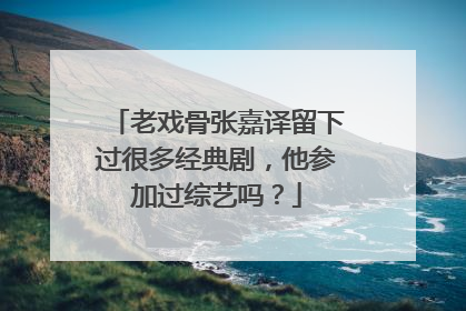 老戏骨张嘉译留下过很多经典剧，他参加过综艺吗？