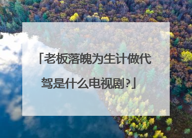 老板落魄为生计做代驾是什么电视剧?