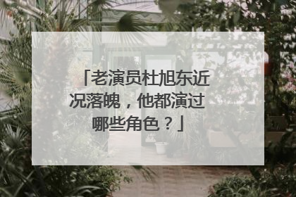 老演员杜旭东近况落魄,他都演过哪些角色?